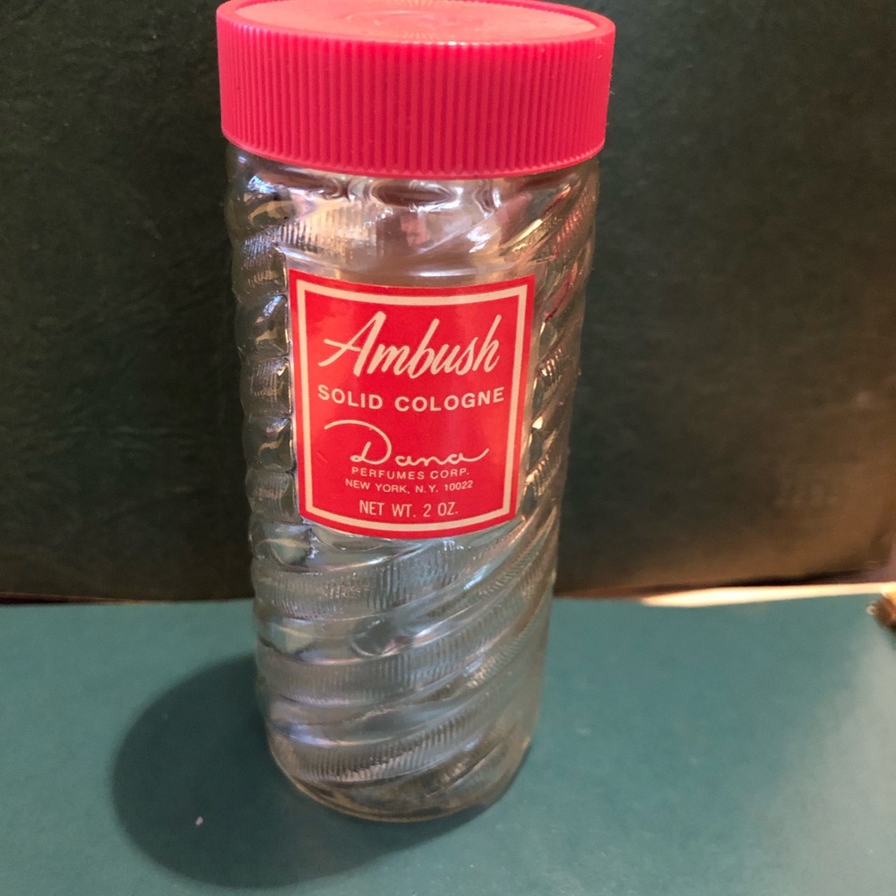 - Ambush by Dana solid cologne stick from the 1950’s